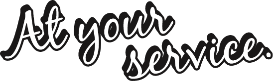 at your service logo on transparent background